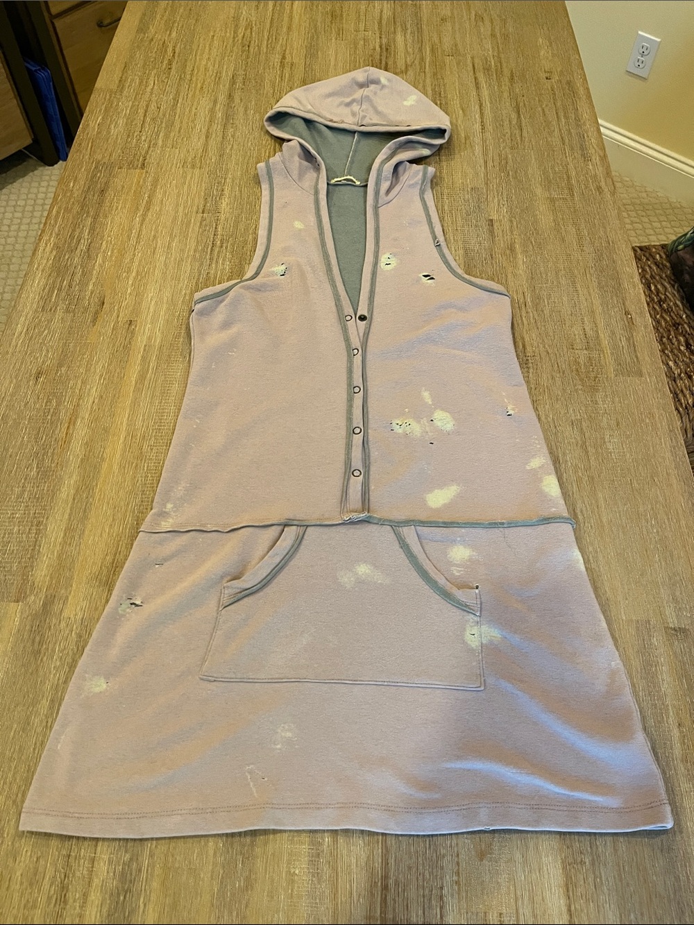 Picasso Style Y2K Grunge Hoodie Mini Dress